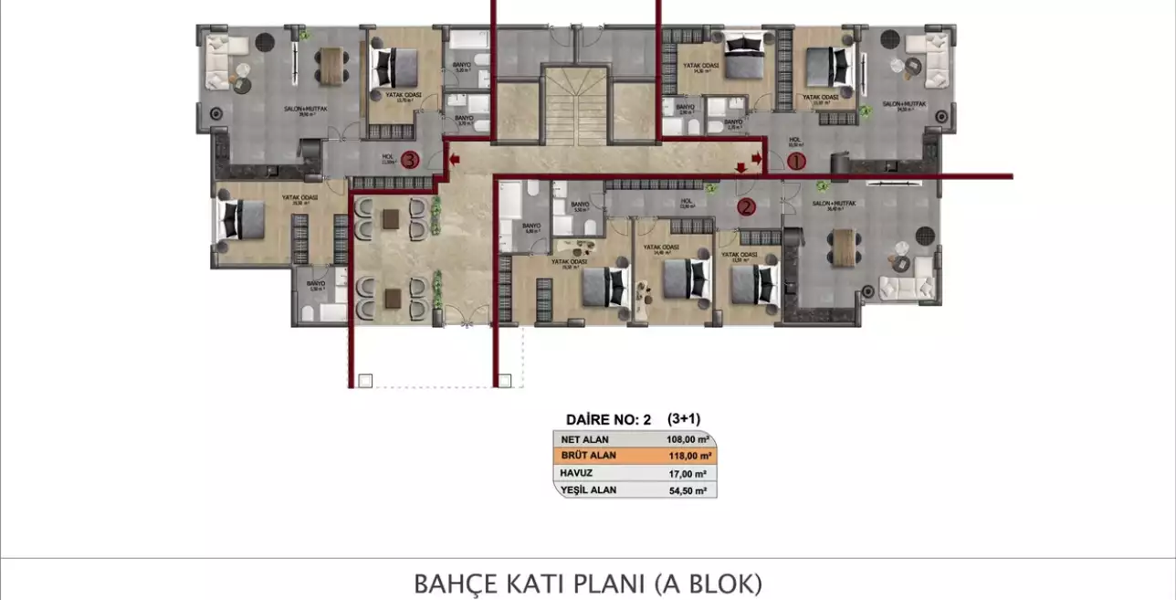 Квартира 41м² в Турции, Оба. Стоимостью 133500€ аренда фото-1