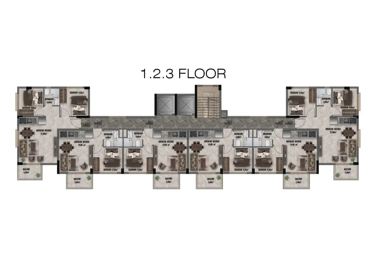 Квартира 35м² в Турции, Газипаша. Стоимостью 110000€ аренда фото-20