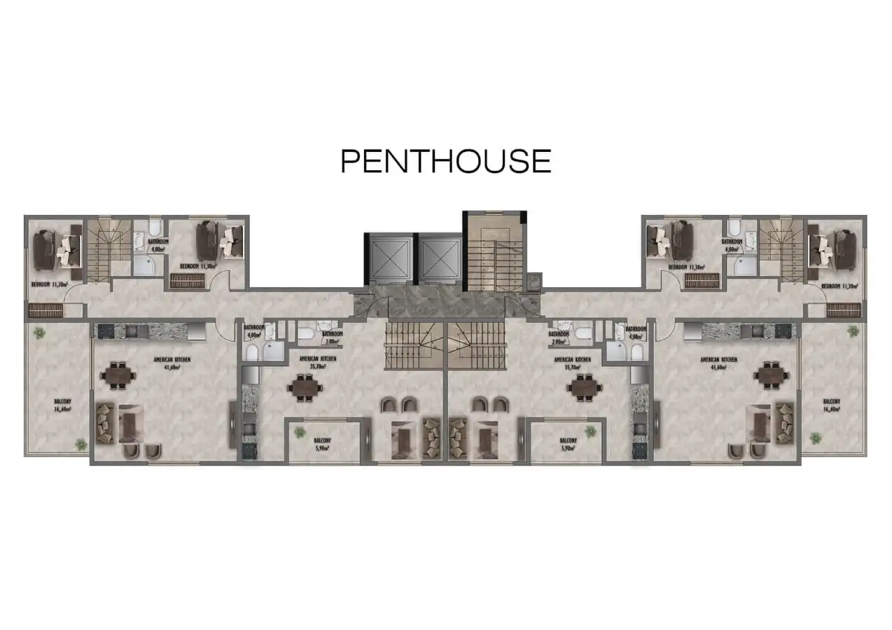 Квартира 35м² в Турции, Газипаша. Стоимостью 110000€ аренда фото-22