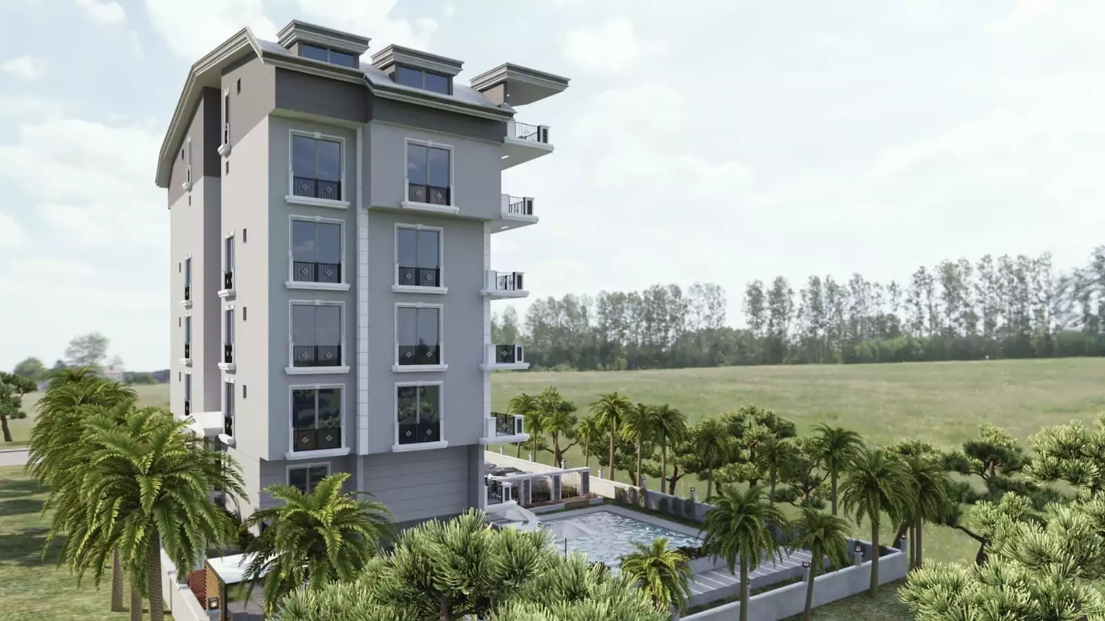 Квартира 42м² в Турции, Газипаша. Стоимостью 108000€ аренда фото-4