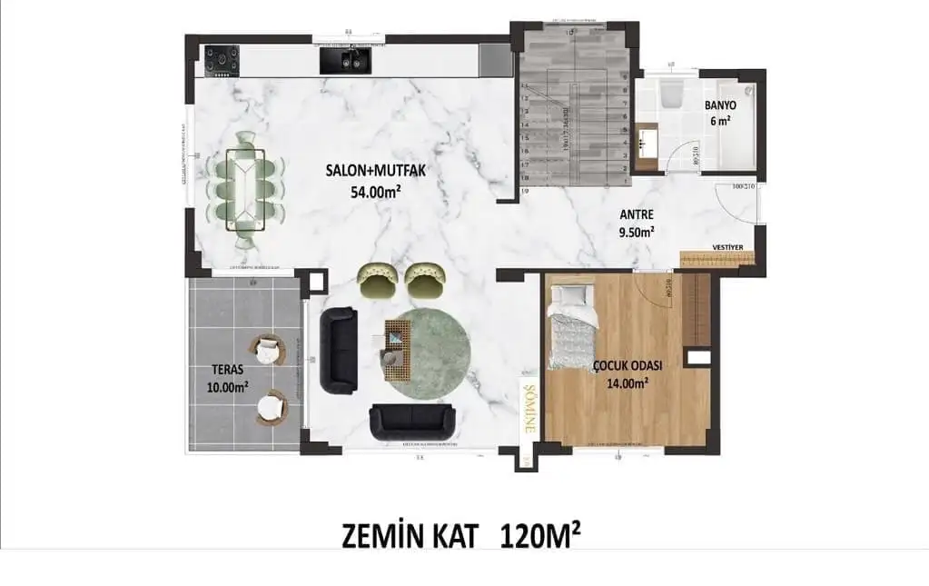 Вилла 290м² в Турции, Каргыджак. Стоимостью 910000€ аренда фото-27