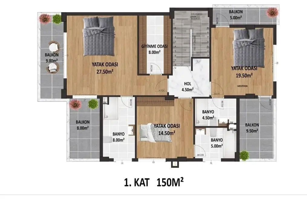 Вилла 290м² в Турции, Каргыджак. Стоимостью 910000€ аренда фото-28