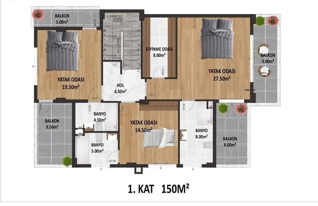 Вилла 290м² в Турции, Каргыджак. Стоимостью 910000€ аренда фото-29