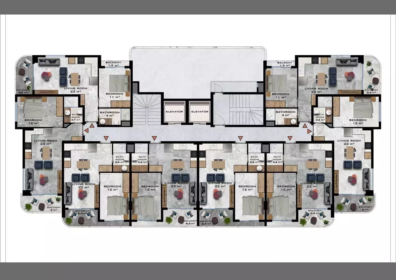 Квартира 50м² в Турции, Газипаша. Стоимостью 103000€ аренда фото-13