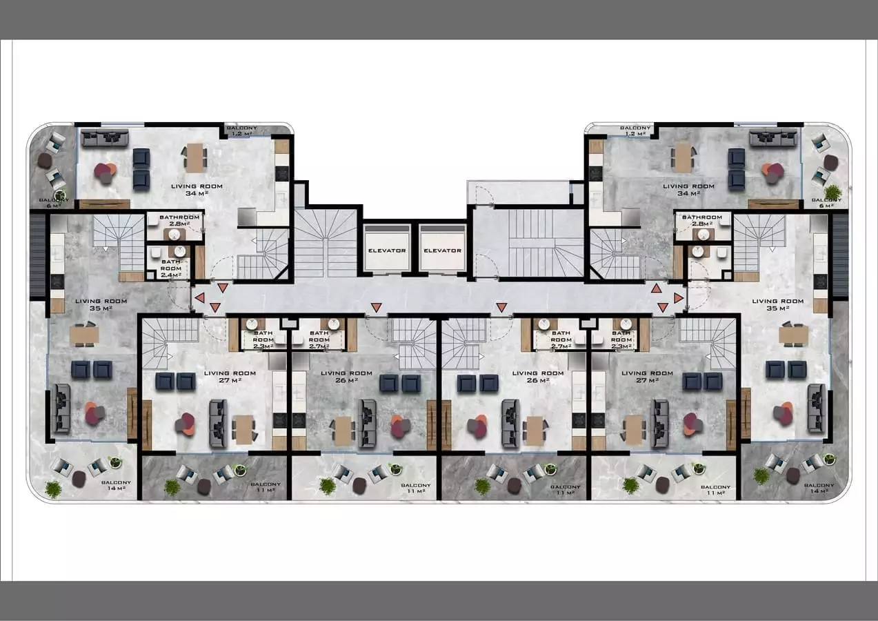 Квартира 50м² в Турции, Газипаша. Стоимостью 103000€ аренда фото-14