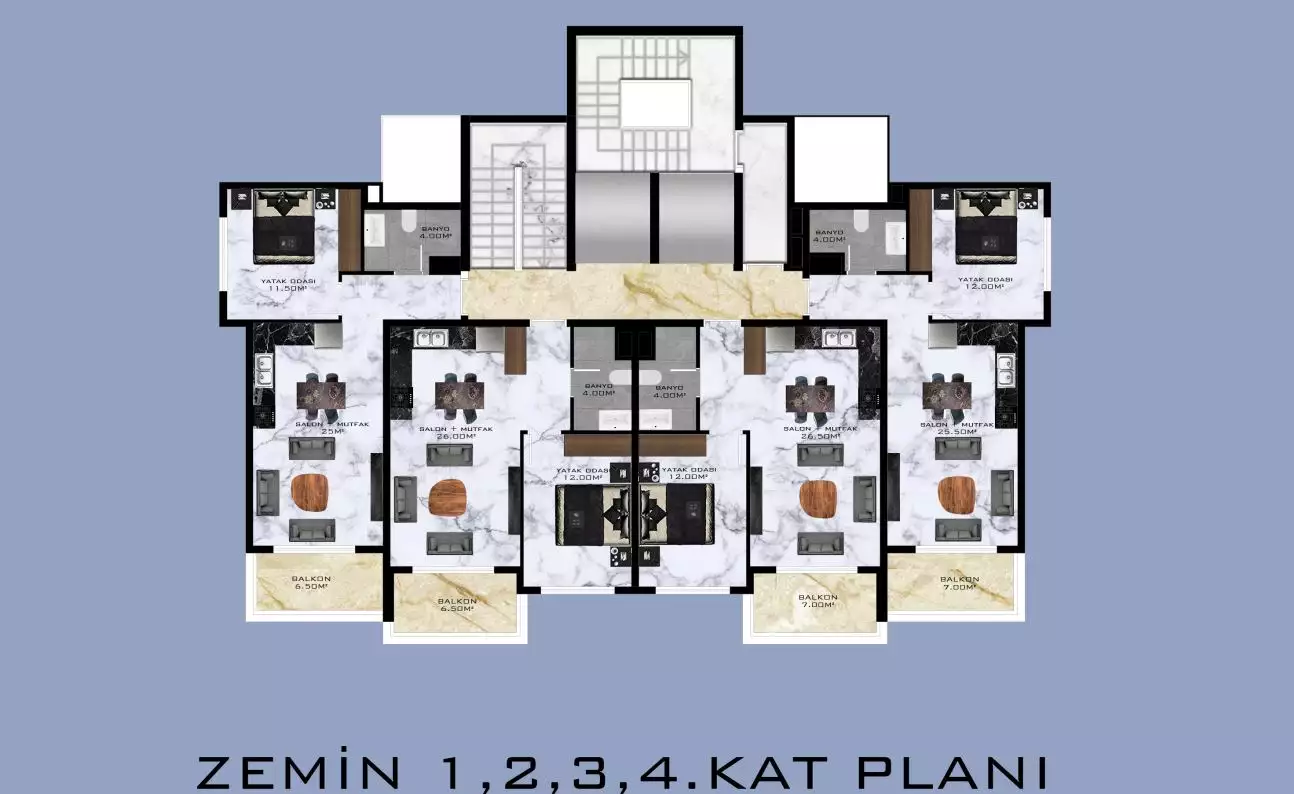 Квартира 55м² в Турции, Махмутлар. Стоимостью 85000€ аренда фото-15