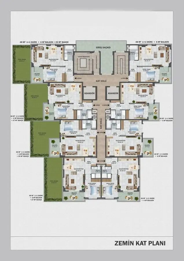 Квартира 50м² в Турции, Авсаллар. Стоимостью 91900€ аренда фото-31