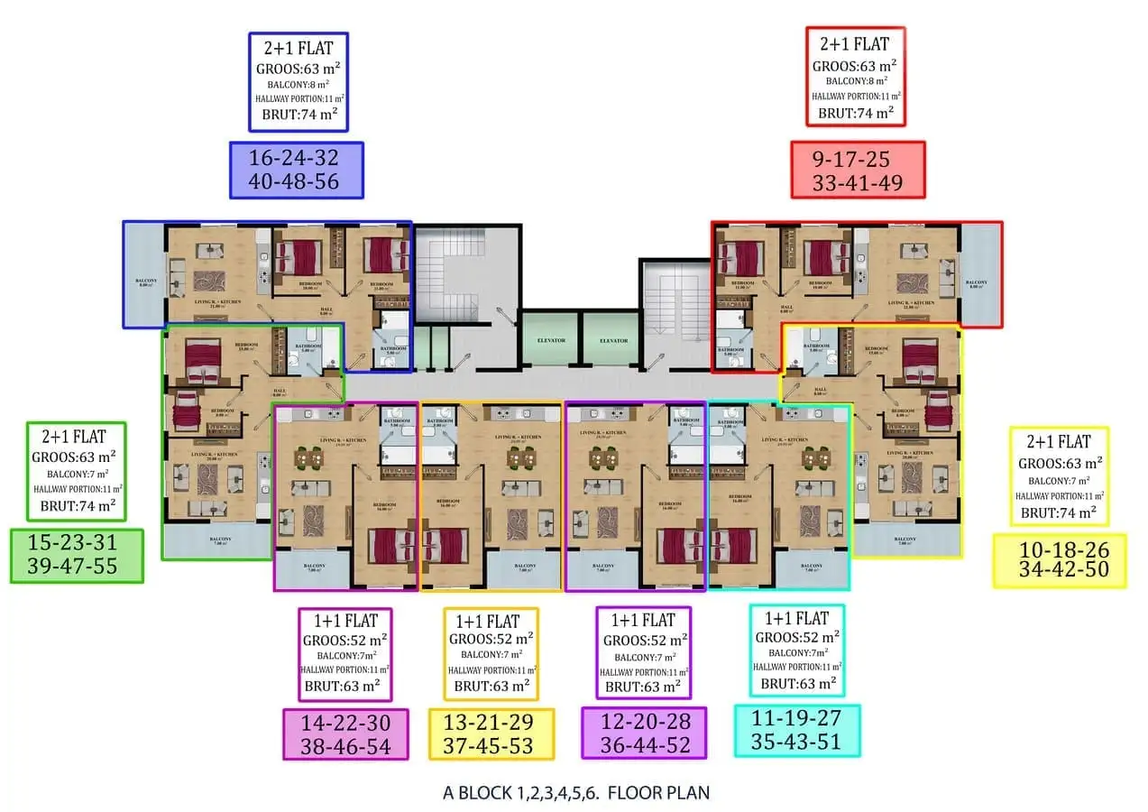 Квартира 52м² в Турции, Конаклы. Стоимостью 99500€ аренда фото-20