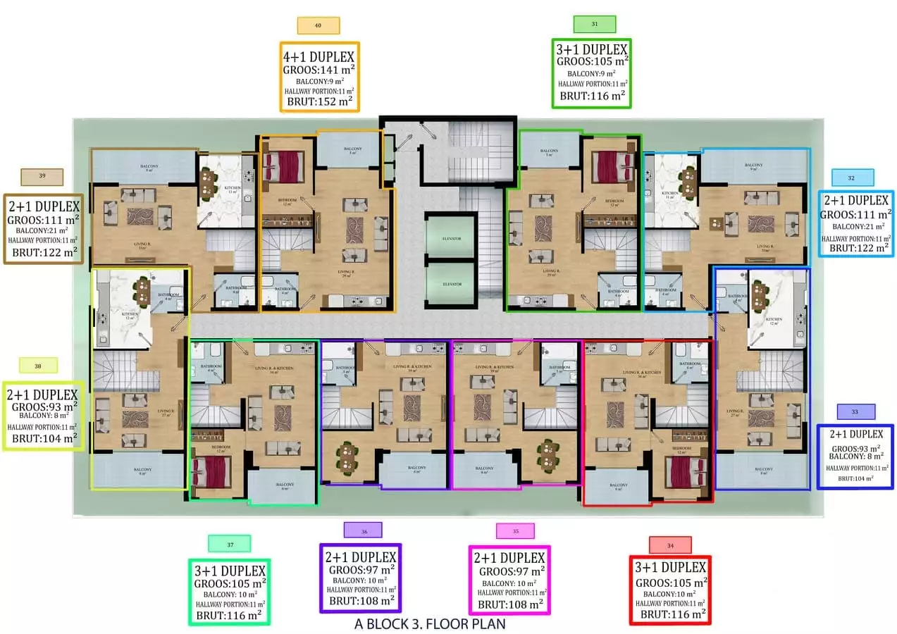 Квартира 61м² в Турции, Кестель. Стоимостью 109500€ аренда фото-20
