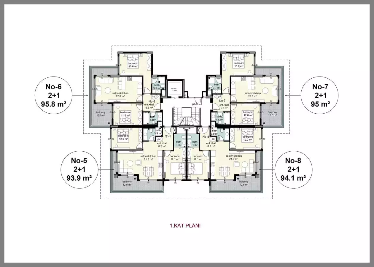 Таунхаус 94м² в Турции, Джикджилли. Стоимостью 310000€ аренда фото-29