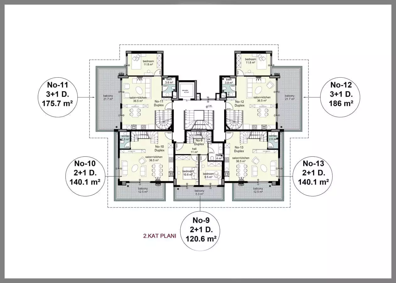 Таунхаус 94м² в Турции, Джикджилли. Стоимостью 310000€ аренда фото-30