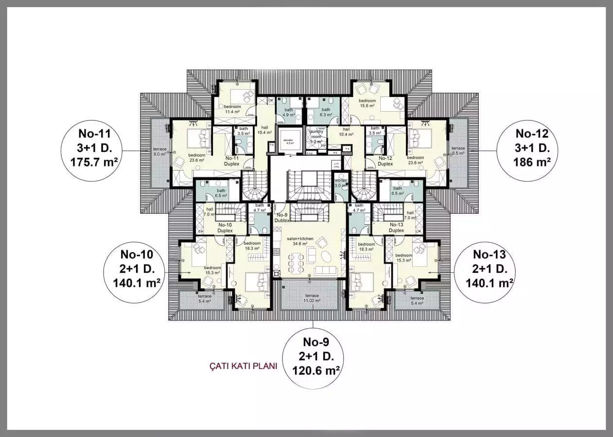 Таунхаус 94м² в Турции, Джикджилли. Стоимостью 310000€ аренда фото-31