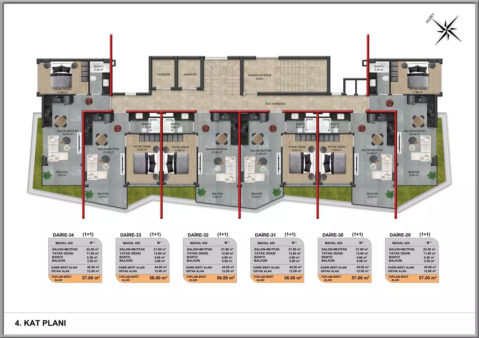 Пентхаус 140м² в Турции, Демирташ. Стоимостью 159000€ аренда фото-21