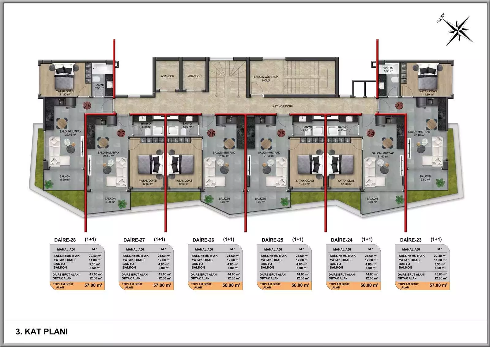 Пентхаус 140м² в Турции, Демирташ. Стоимостью 159000€ аренда фото-22