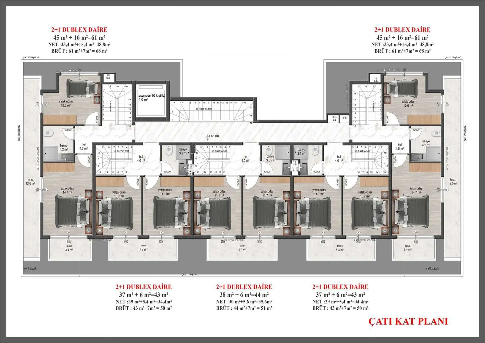Квартира 54м² в Турции, Авсаллар. Стоимостью 102000€ аренда фото-23
