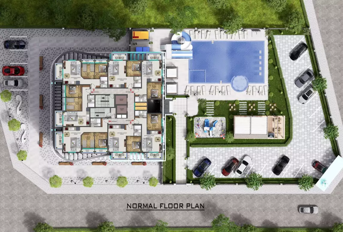 Квартира 56м² в Турции, Махмутлар. Стоимостью 142500€ аренда фото-20