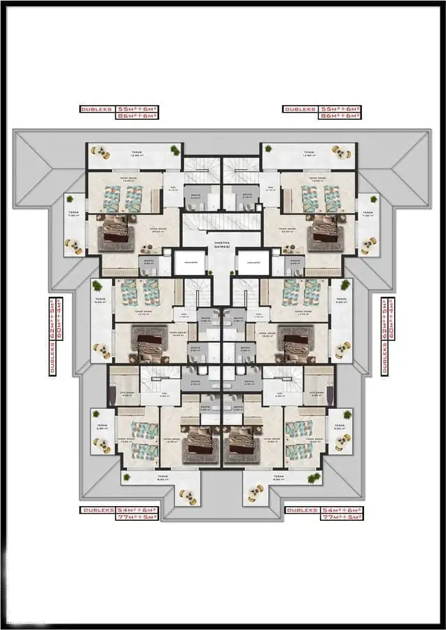 Квартира 53м² в Турции, Каргыджак. Стоимостью 145000€ аренда фото-18