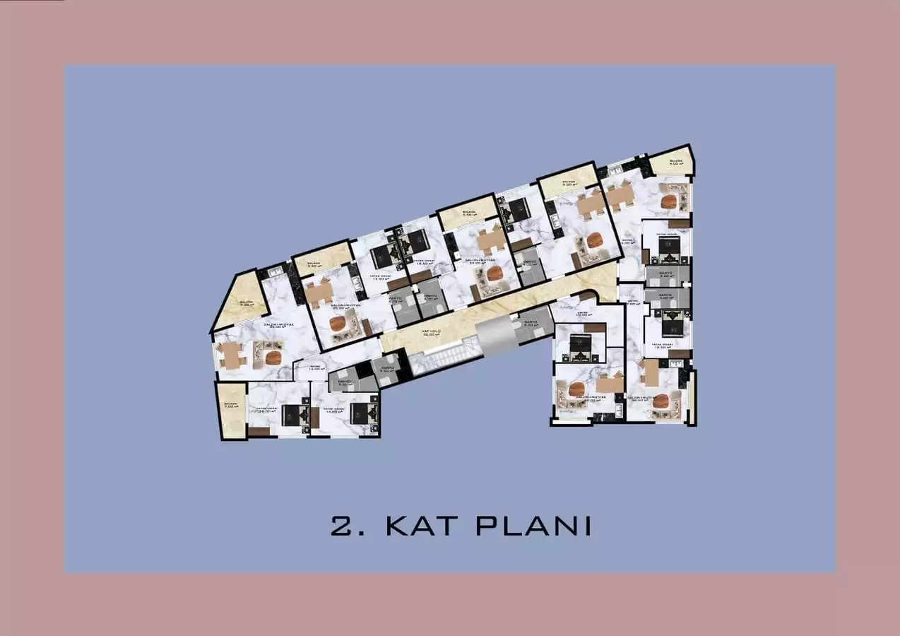 Квартира 48м² в Турции, Демирташ. Стоимостью 100000€ аренда фото-19