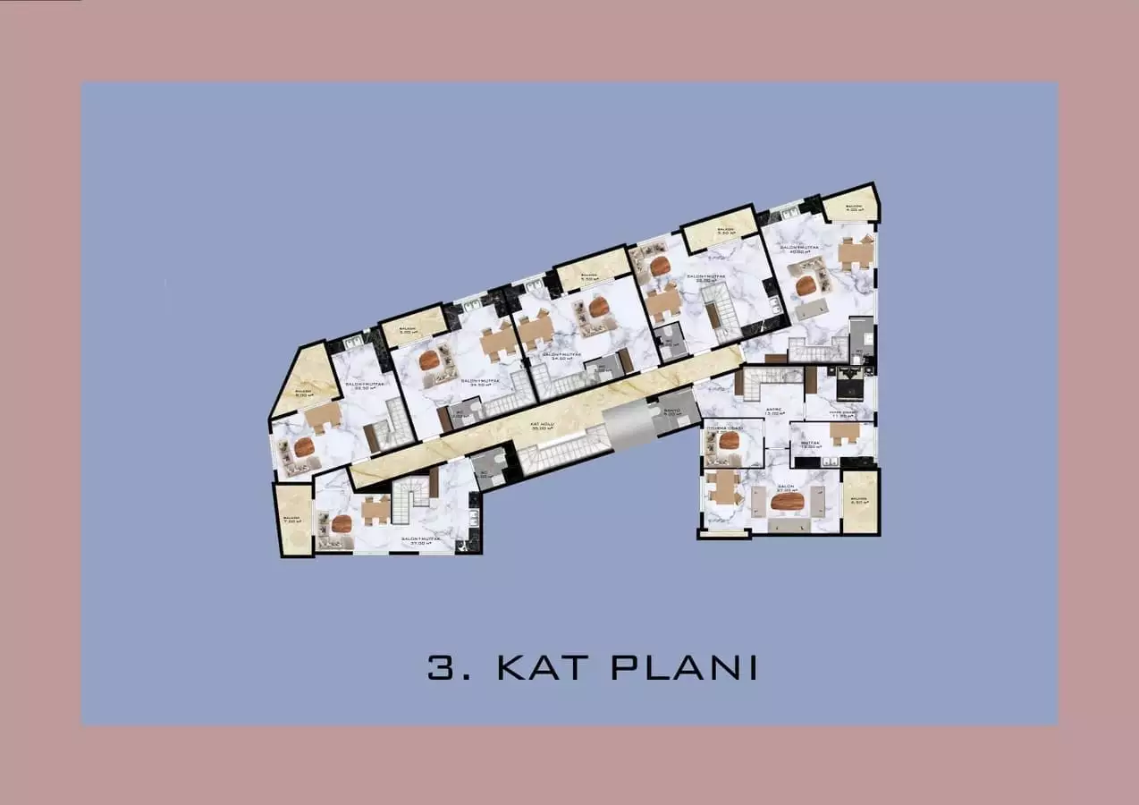 Квартира 48м² в Турции, Демирташ. Стоимостью 100000€ аренда фото-20