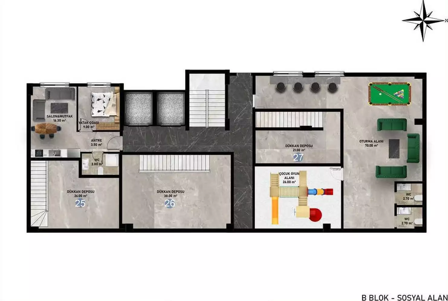 Квартира 50м² в Турции, Махмутлар. Стоимостью 115000€ аренда фото-28