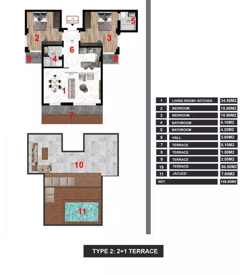 Квартира 146м² в Турции, Стамбул. Стоимостью 369000€ аренда фото-27