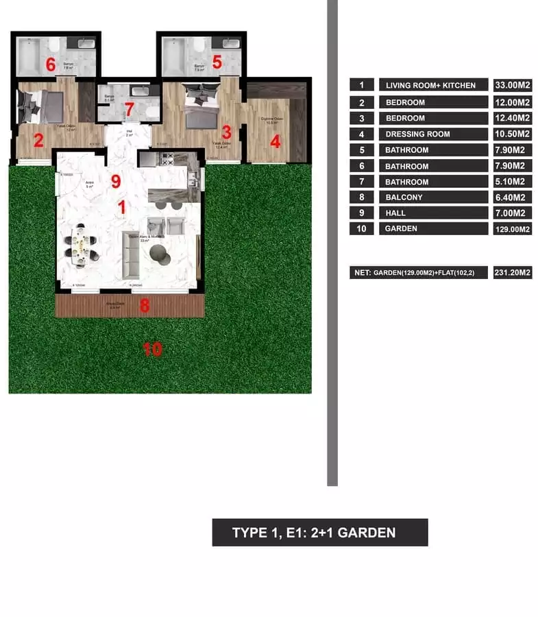 Квартира 146м² в Турции, Стамбул. Стоимостью 369000€ аренда фото-28