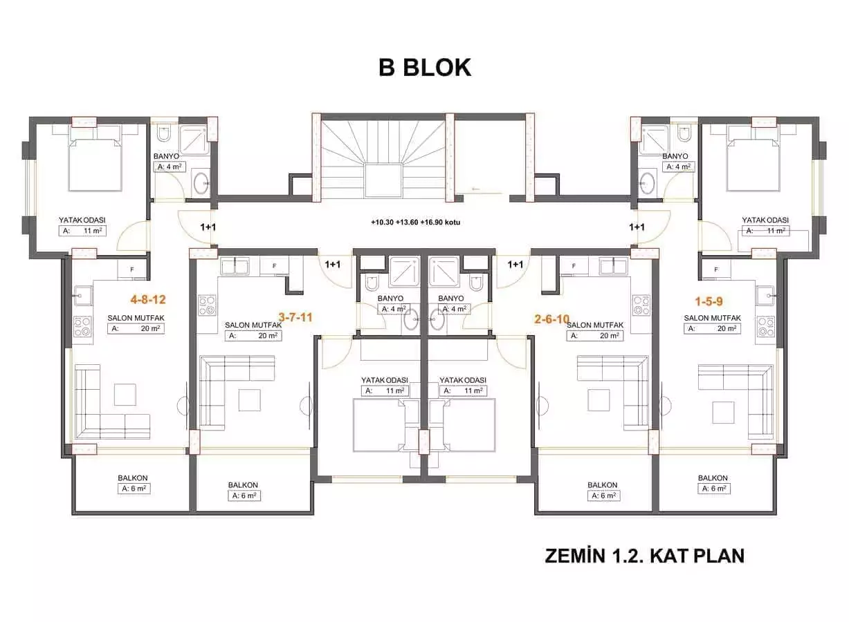 Квартира 48м² в Турции, Каргыджак. Стоимостью 134000€ аренда фото-29