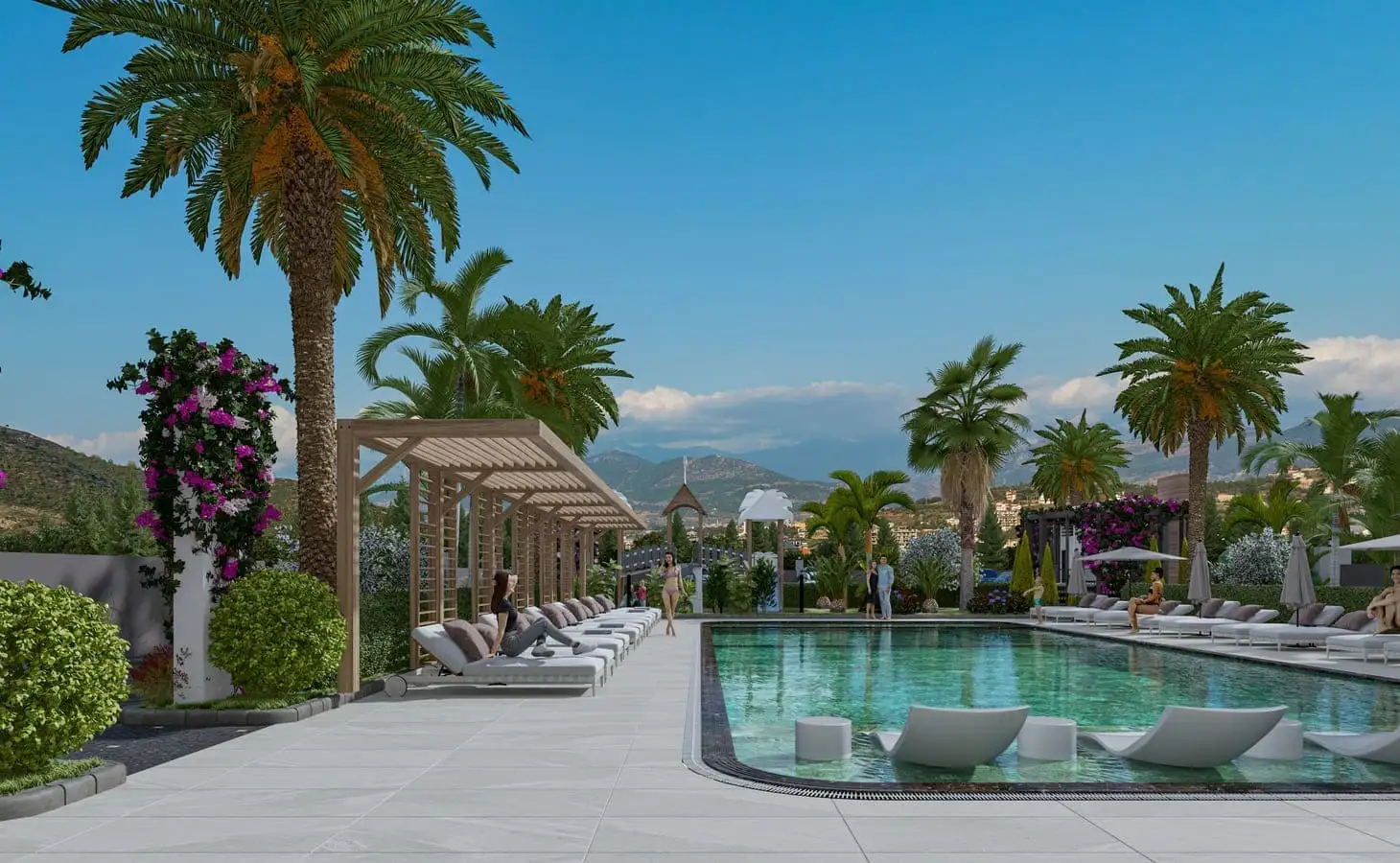 Квартира 45м² в Турции, Газипаша. Стоимостью 128000€ аренда фото-16