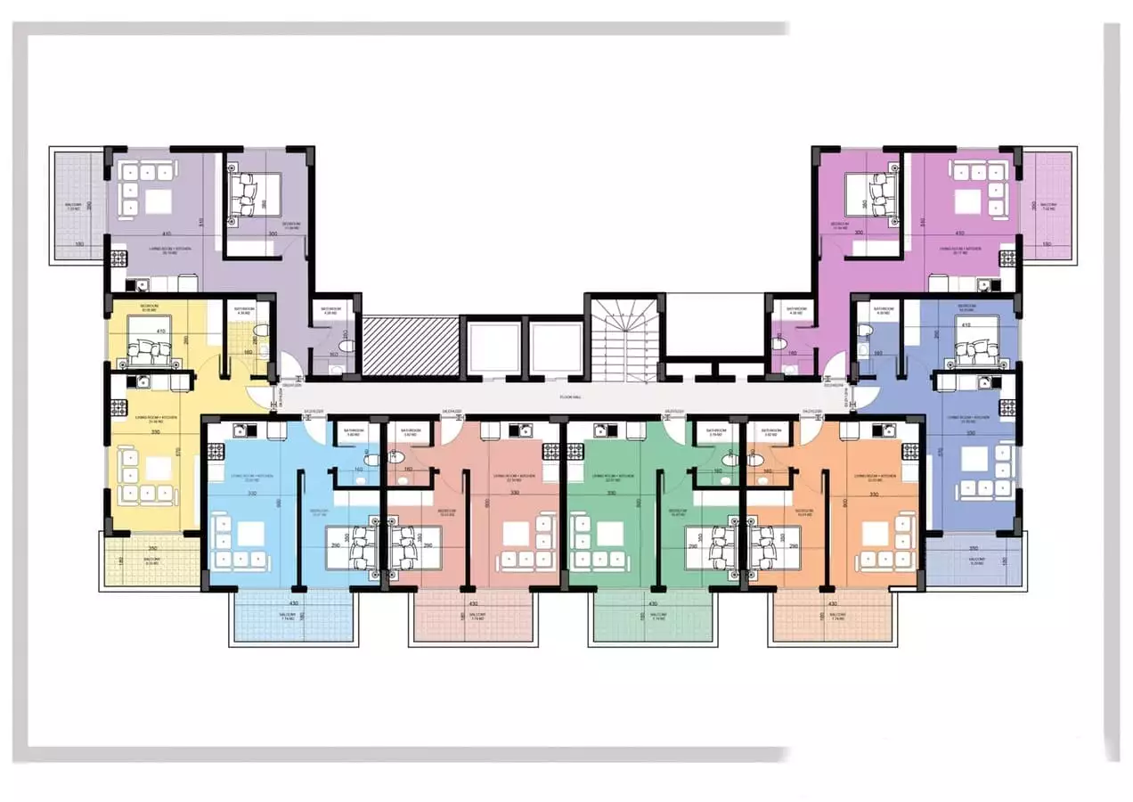Квартира 50м² в Турции, Конаклы. Стоимостью 106000€ аренда фото-18