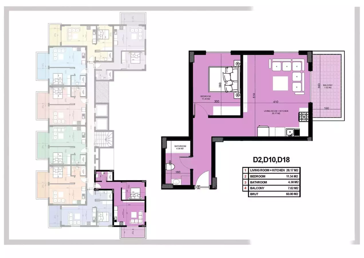 Квартира 50м² в Турции, Конаклы. Стоимостью 106000€ аренда фото-19