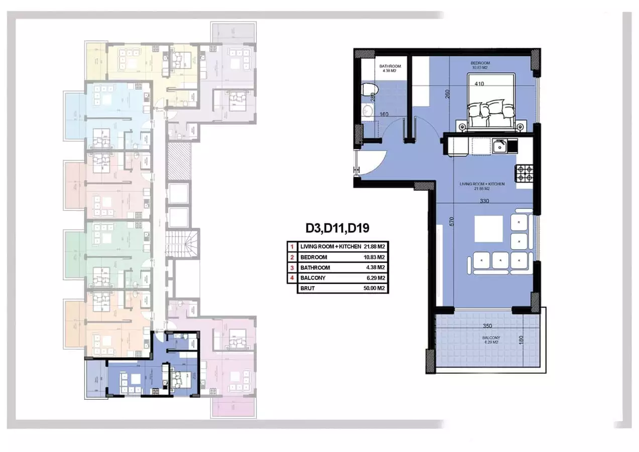 Квартира 50м² в Турции, Конаклы. Стоимостью 106000€ аренда фото-20