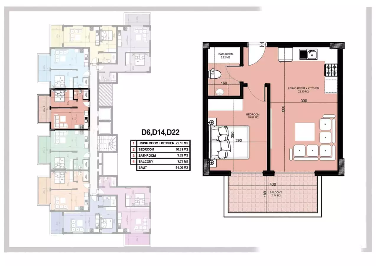 Квартира 50м² в Турции, Конаклы. Стоимостью 106000€ аренда фото-22