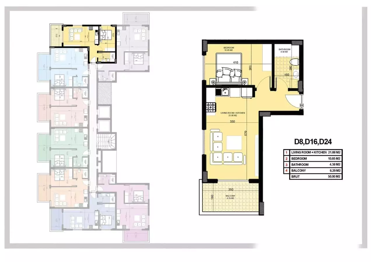 Квартира 50м² в Турции, Конаклы. Стоимостью 106000€ аренда фото-24