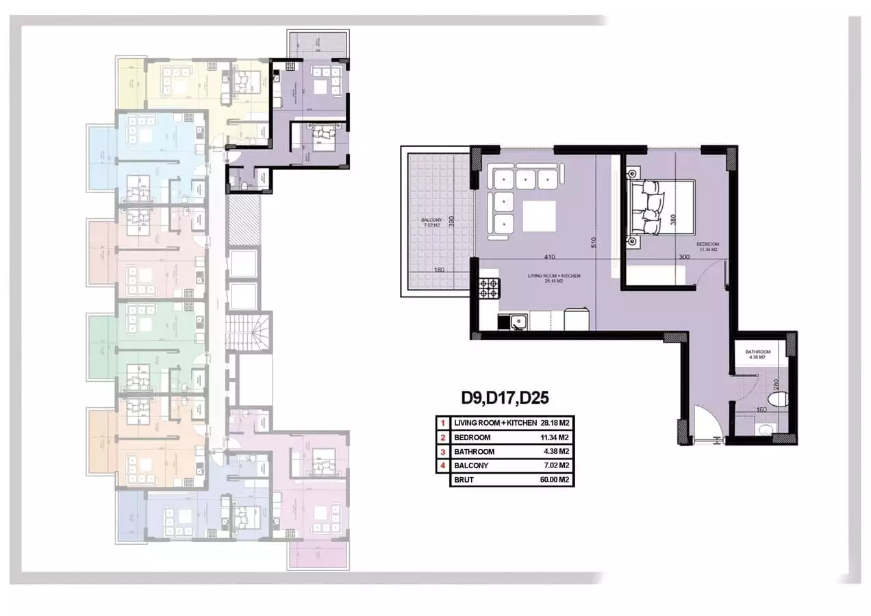Квартира 50м² в Турции, Конаклы. Стоимостью 106000€ аренда фото-25
