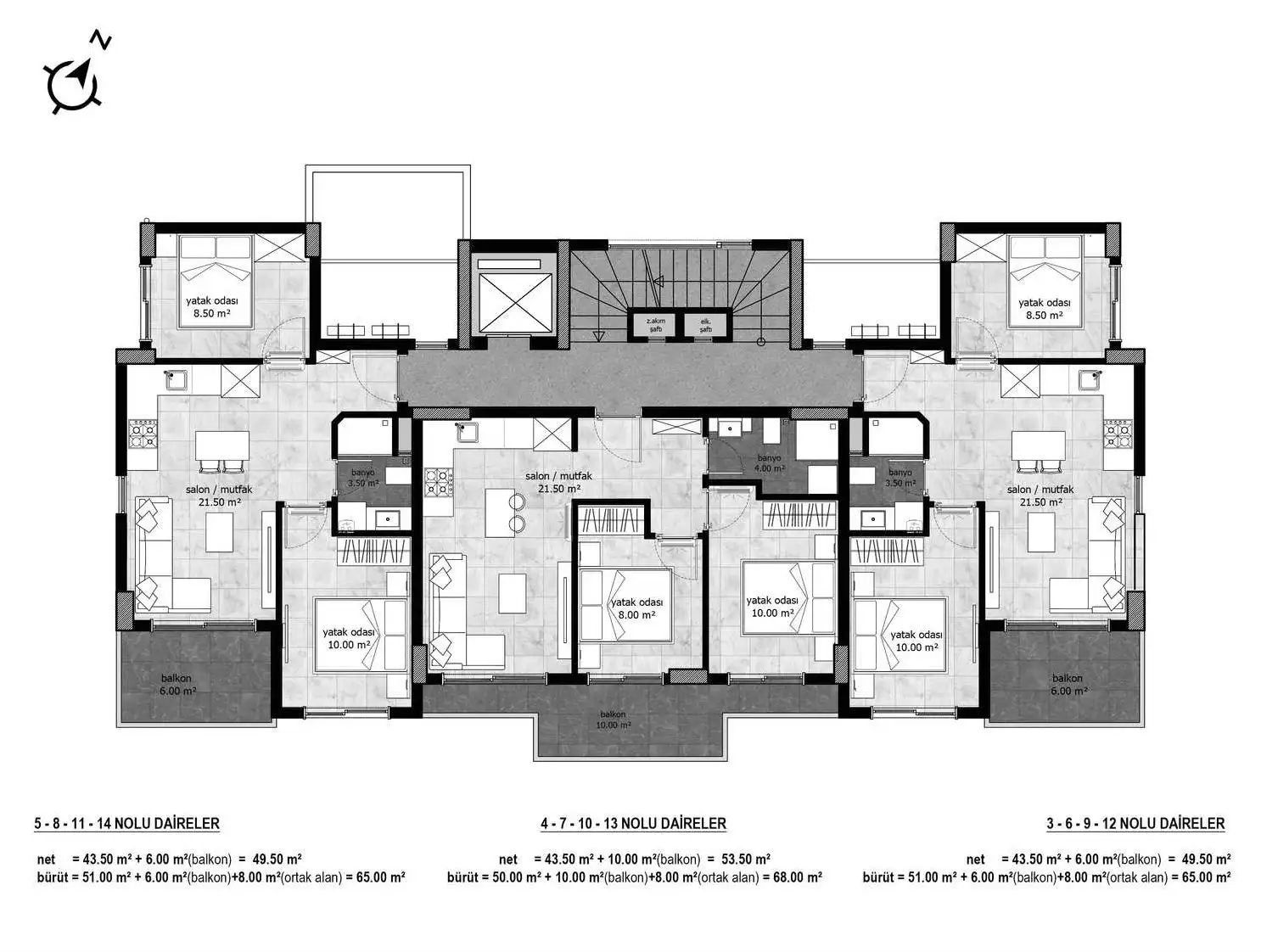 Квартира 63м² в Турции, Авсаллар. Стоимостью 99000€ аренда фото-13