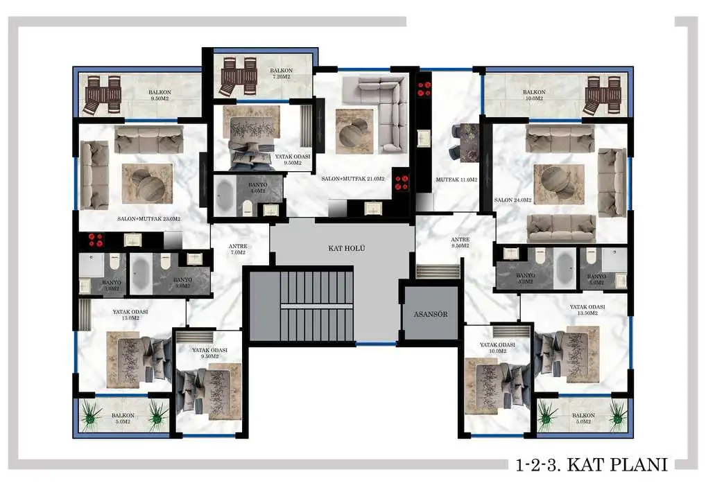 Квартира 42м² в Турции, Оба. Стоимостью 137500€ аренда фото-15
