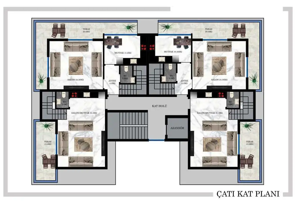 Квартира 42м² в Турции, Оба. Стоимостью 137500€ аренда фото-17