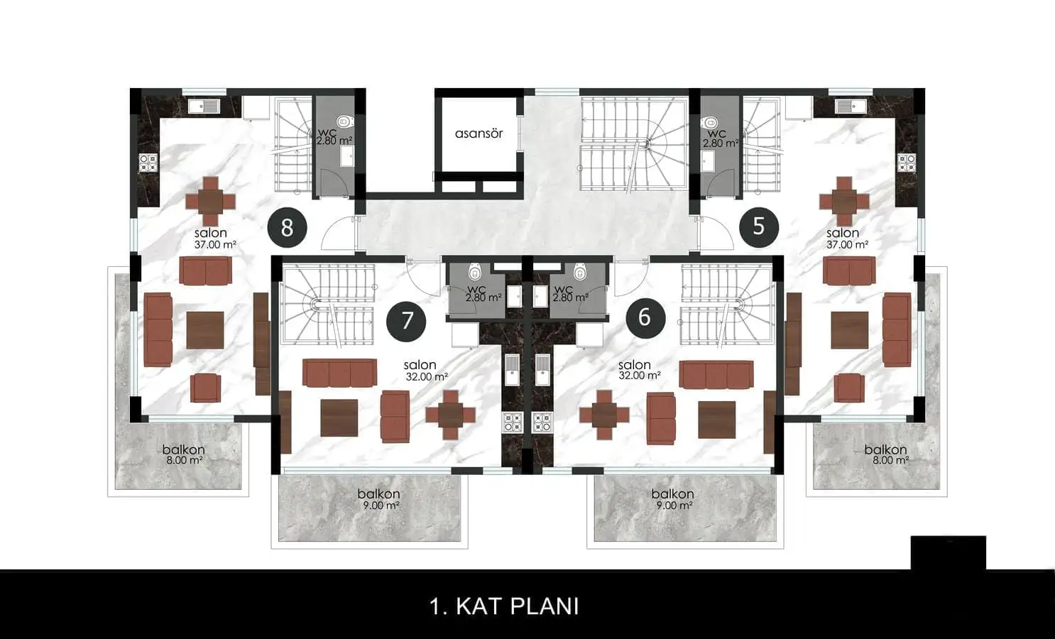 Таунхаус 92м² в Турции, Аланья. Стоимостью 323950€ аренда фото-24