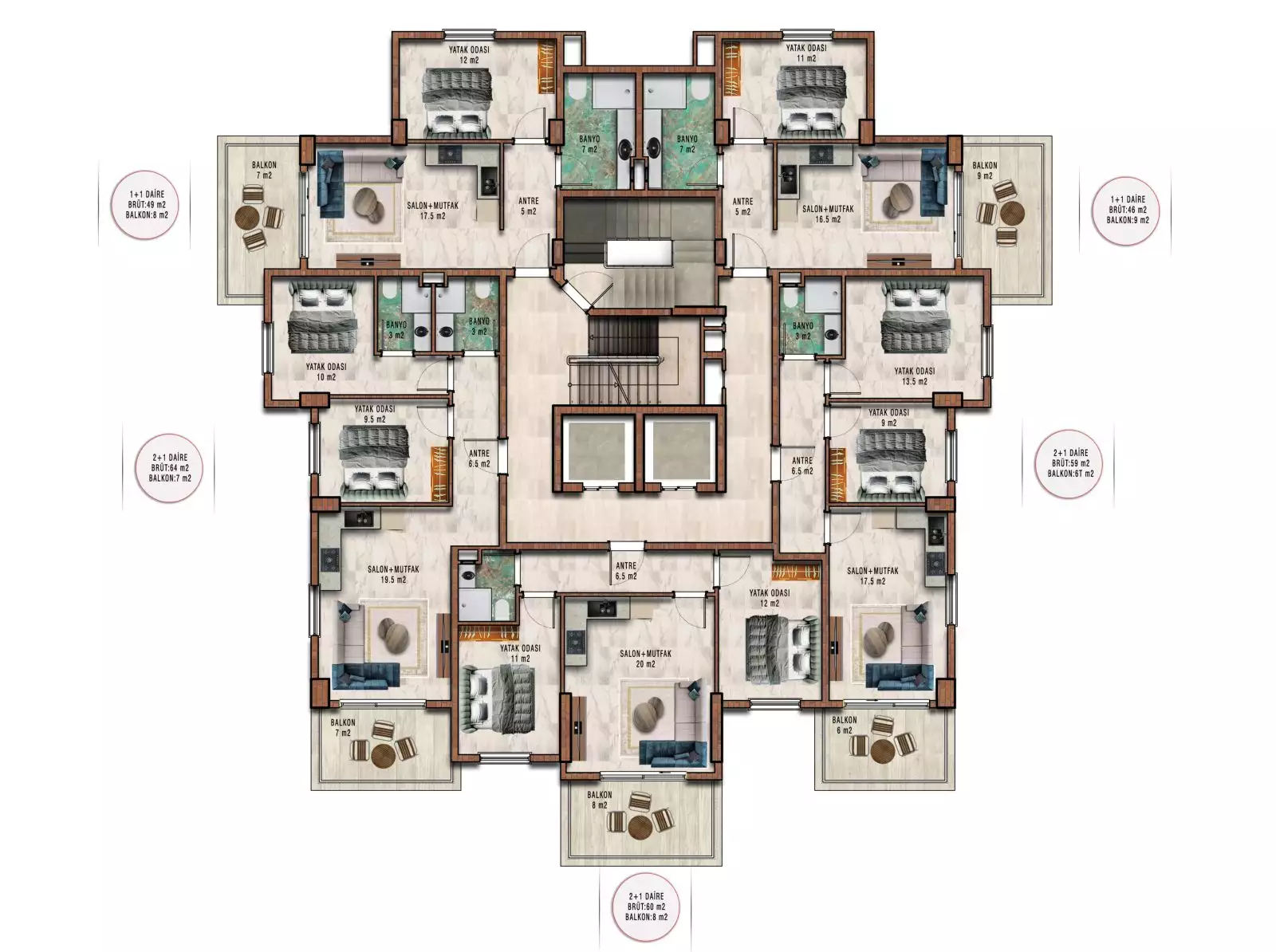 Пентхаус 138м² в Турции, Махмутлар. Стоимостью 450000€ аренда фото-19