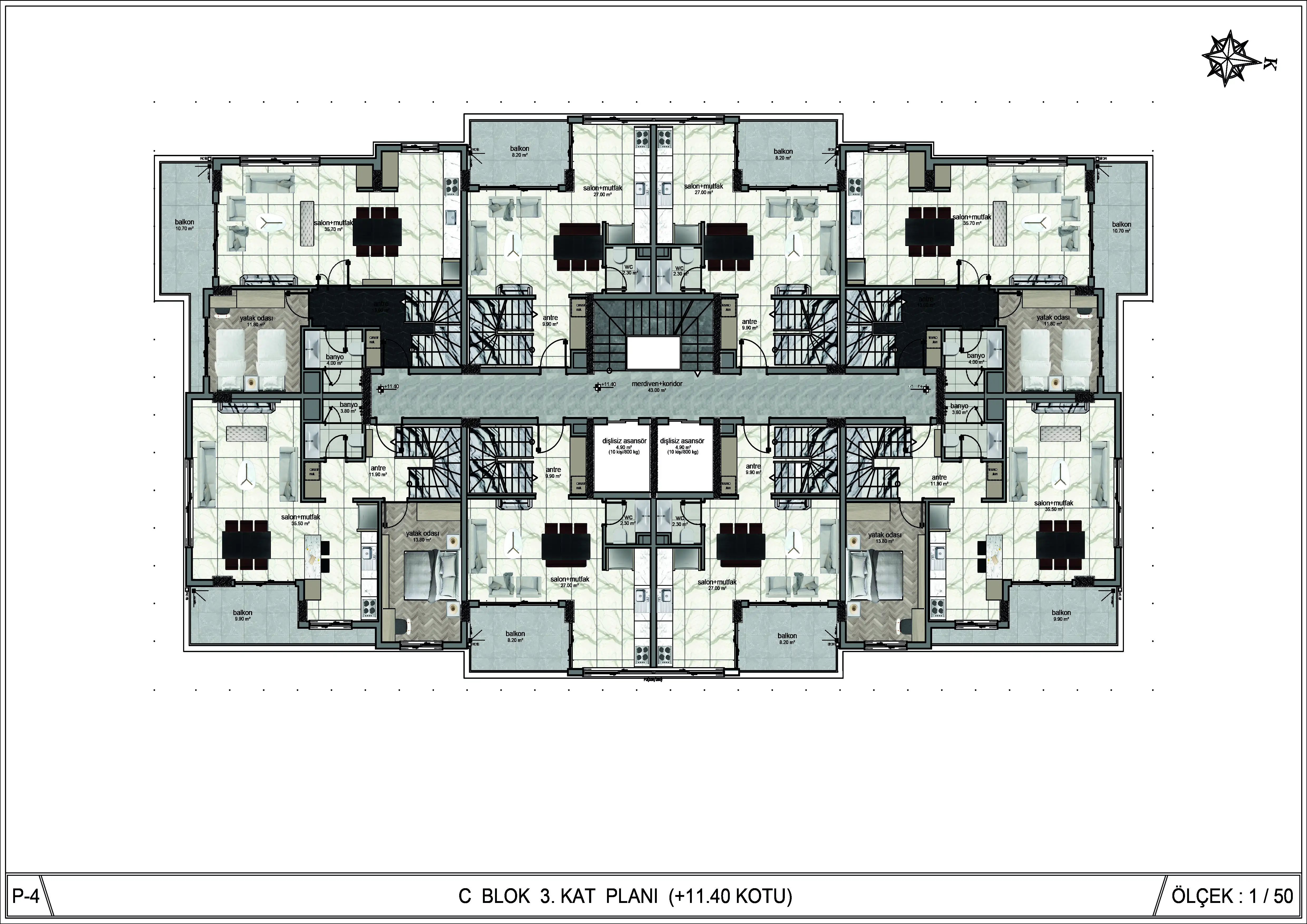 Квартира 55м² в Турции, Оба. Стоимостью 235000€ аренда фото-29