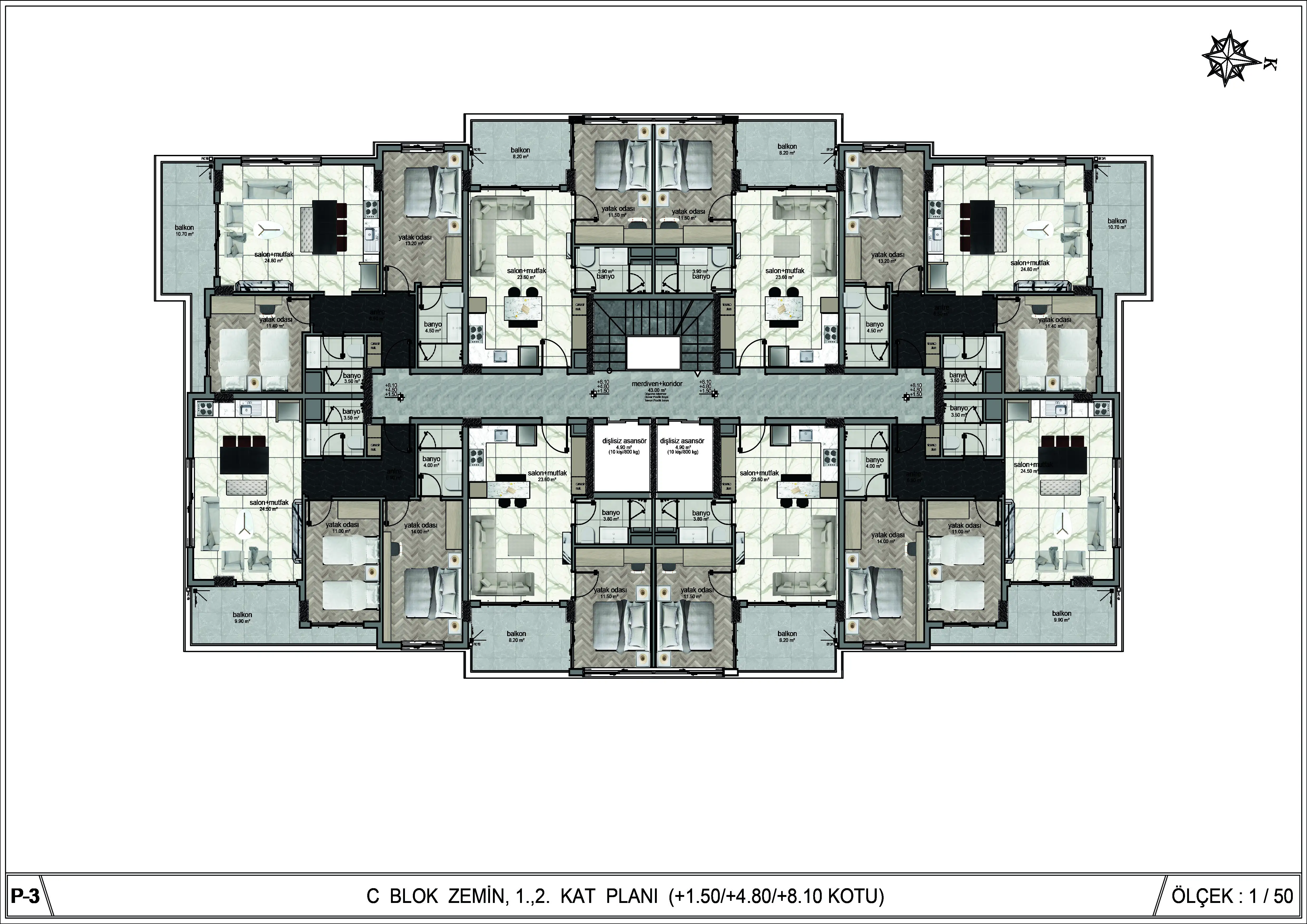 Квартира 55м² в Турции, Оба. Стоимостью 235000€ аренда фото-30