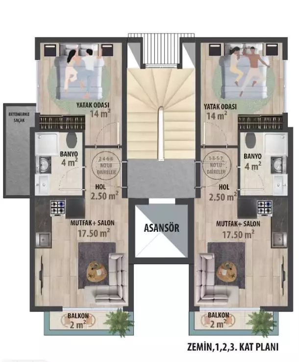 Квартира 45м² в Турции, Кестель. Стоимостью 145000€ аренда фото-15