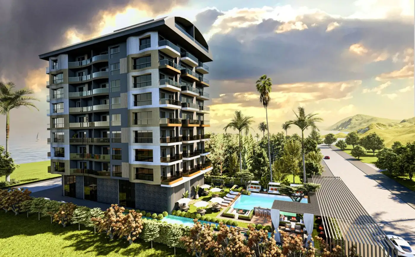 Квартира 51м² в Турции, Махмутлар. Стоимостью 159000€ аренда фото-1