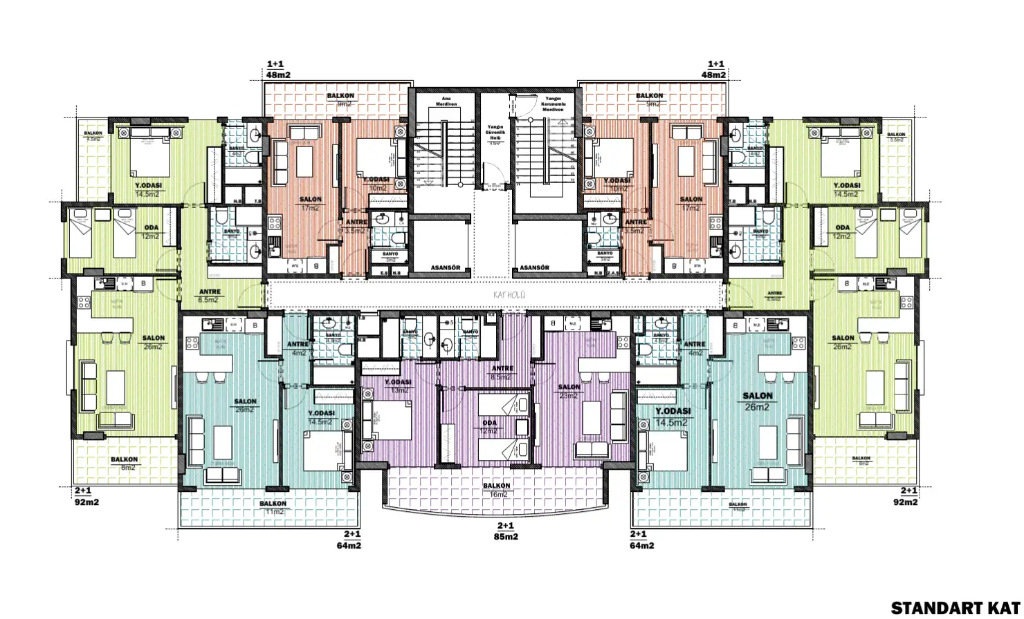 Квартира 64м² в Турции, Авсаллар. Стоимостью 220000€ аренда фото-17