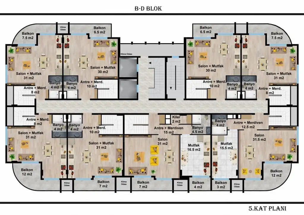 Квартира 61м² в Турции, Оба. Стоимостью 116000€ аренда фото-7