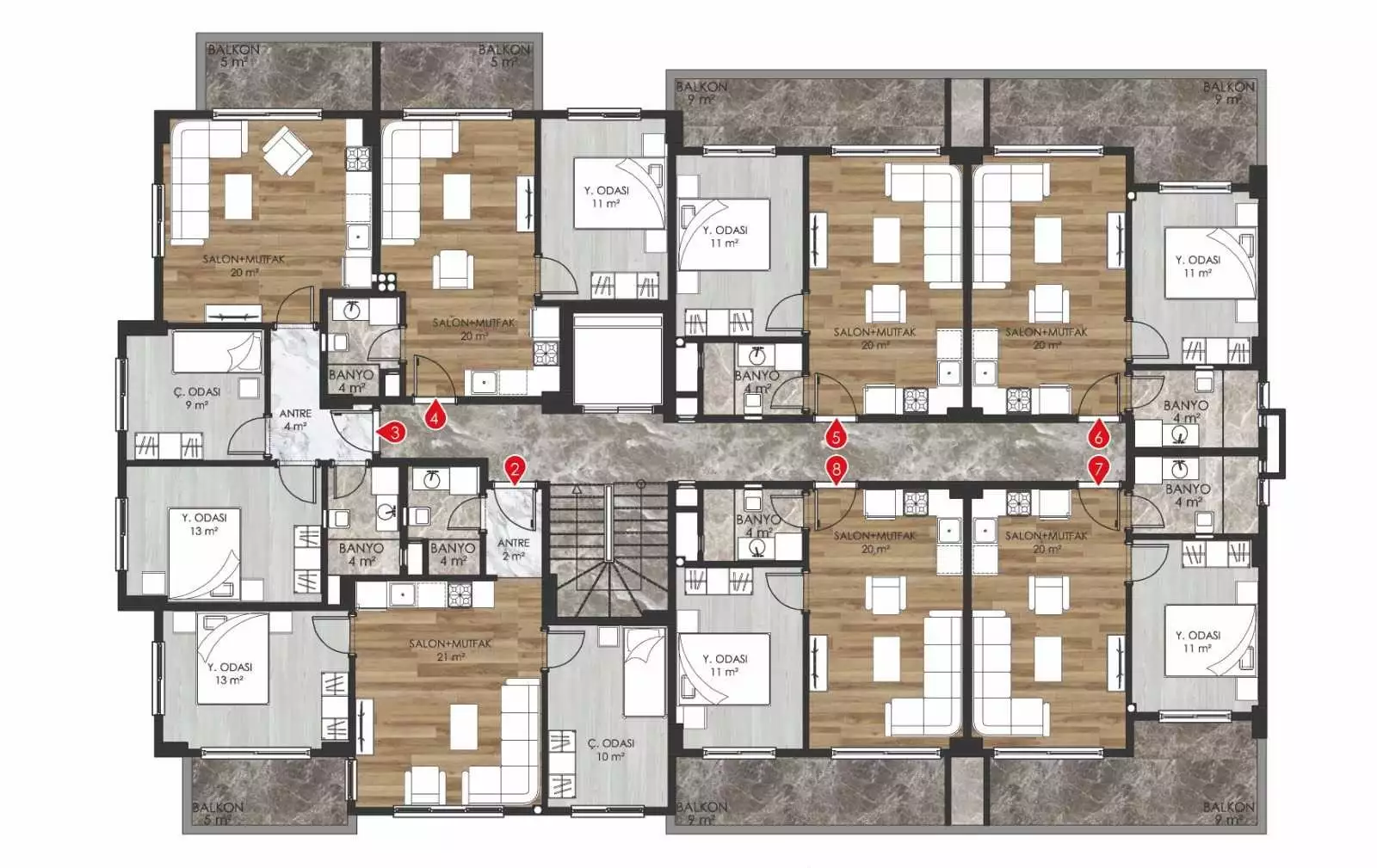 Квартира 48м² в Турции, Оба. Стоимостью 145000€ аренда фото-22