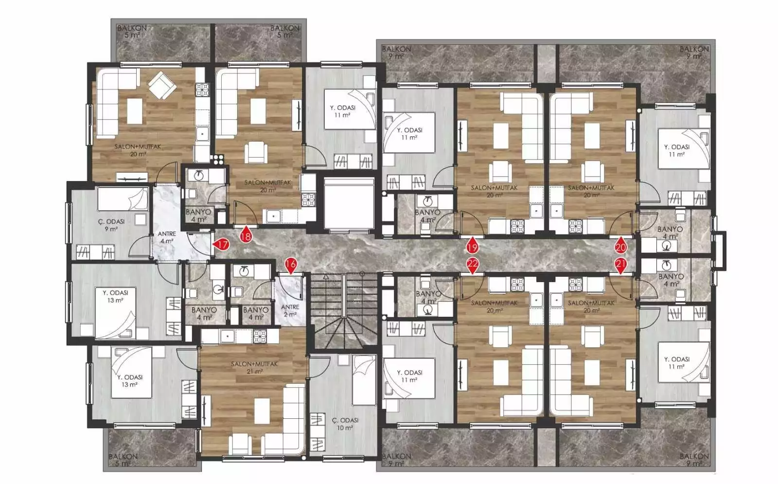 Квартира 48м² в Турции, Оба. Стоимостью 145000€ аренда фото-24