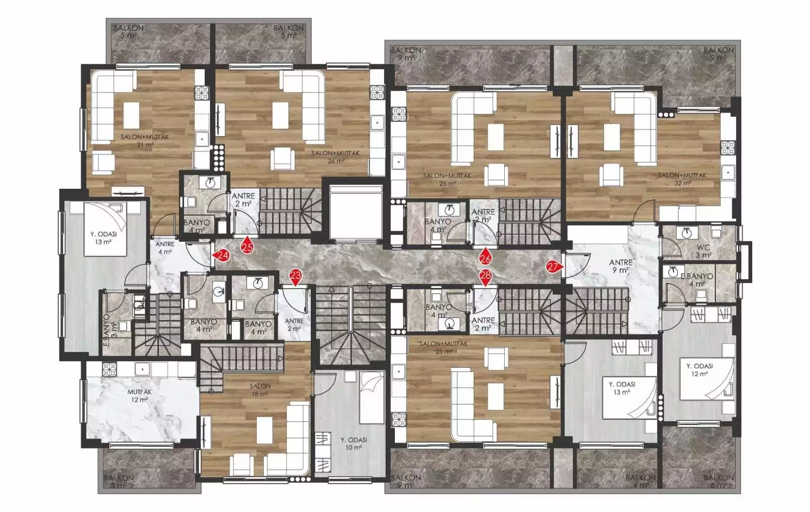 Квартира 48м² в Турции, Оба. Стоимостью 145000€ аренда фото-25