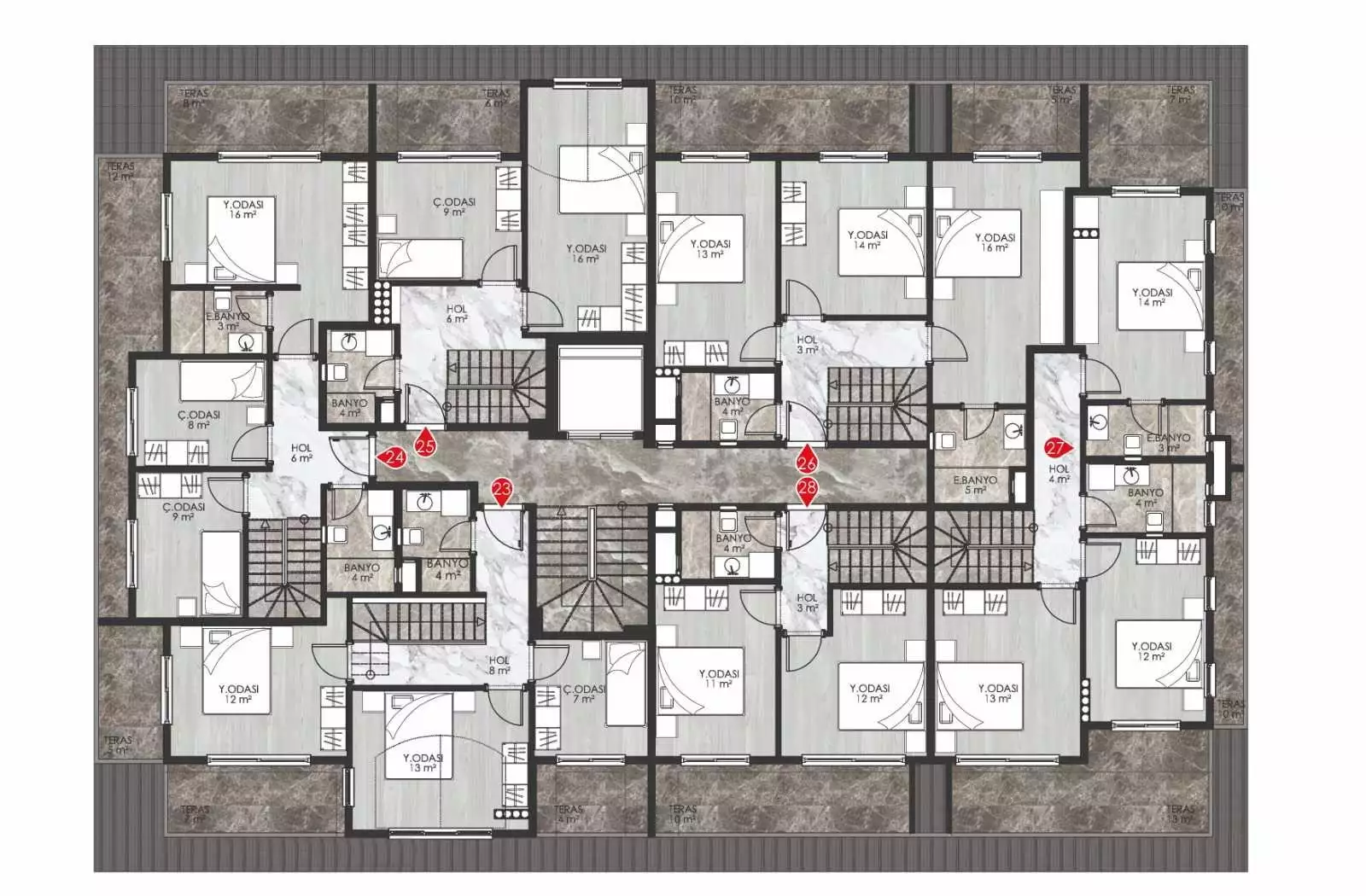 Квартира 48м² в Турции, Оба. Стоимостью 145000€ аренда фото-26
