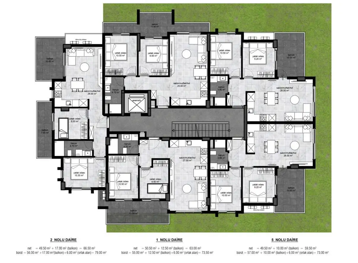 Квартира 75м² в Турции, Аланья. Стоимостью 180000€ аренда фото-27